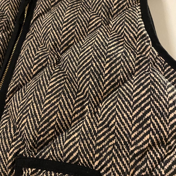 J. Crew Black and White Quilted Vest - Picture 4 of 5